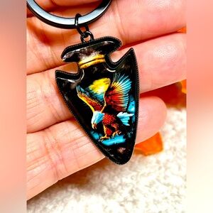 2/22 🦅Cool Eagle key chain -arrowhead shape -lightweight